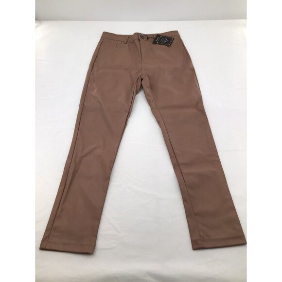 Shinestar Womens Size Large Super High Waist Perfect Fit Vegan Leather Pants - Picture 1 of 6